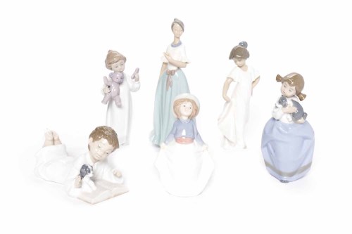 Lot 432 - GROUP OF SIX NAO FIGURES modelled as children...