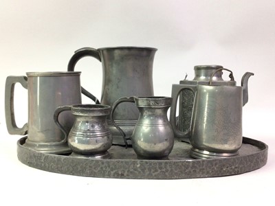 Lot 757 - GROUP OF PEWTER ITEMS