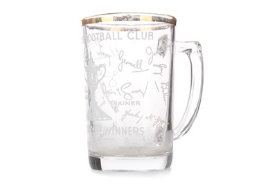 Lot 1771 - SAINT MIRREN F.C., SCOTTISH CUP WINNERS COMMEMORATIVE GLASS TANKARD
