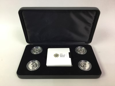 Lot 851 - 2014/14 ICONS OF A NATION FLORAL SILVER PROOF POUND COIN SET
