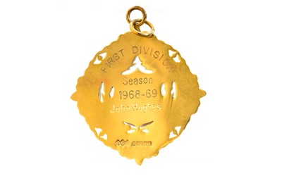 Lot 1929 - JOHN HUGHES OF CELTIC F.C., FIRST DIVISION WINNERS GOLD MEDAL