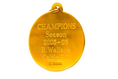 Lot 1952 - ROSS WALLACE OF CELTIC F.C., SPL CHAMPIONS WINNERS GOLD MEDAL