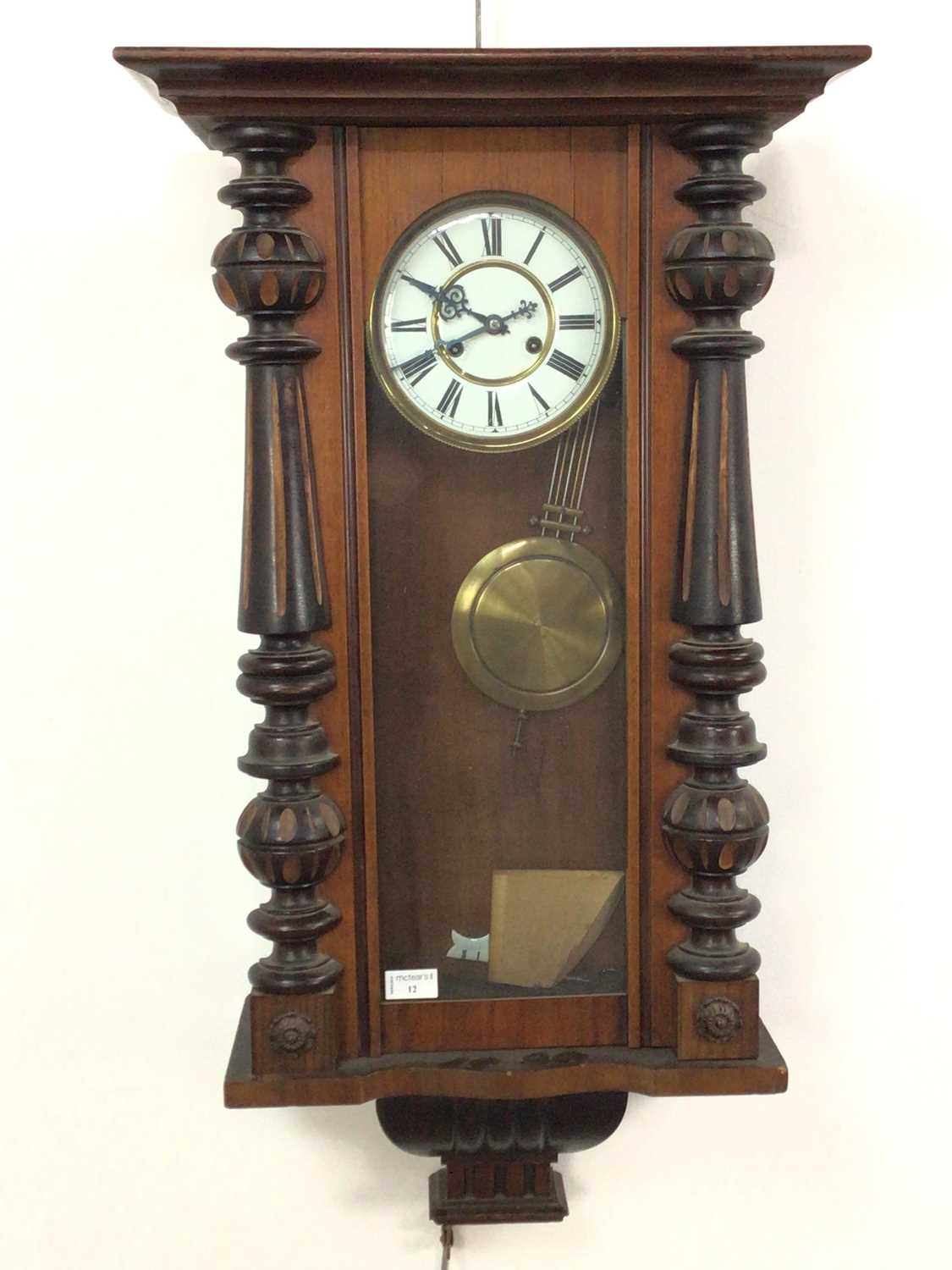 Lot 12 - VIENNA STYLE WALL CLOCK