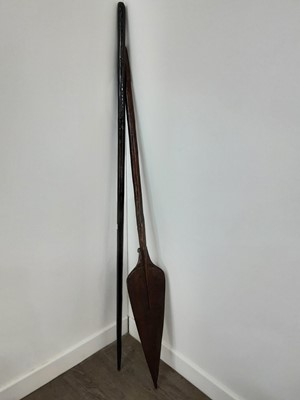 Lot 78 - PAIR OF WOODEN PADDLES