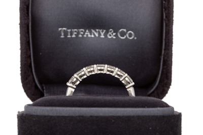 Lot 478 - TIFFANY & CO 'FOREVER' DIAMOND SEVEN STONE RING