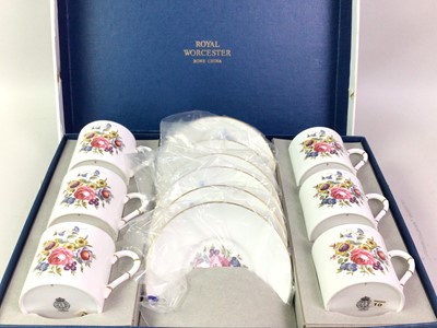 Lot 356 - ROYAL WORCESTER SET OF SIC CUPS AND SAUCERS