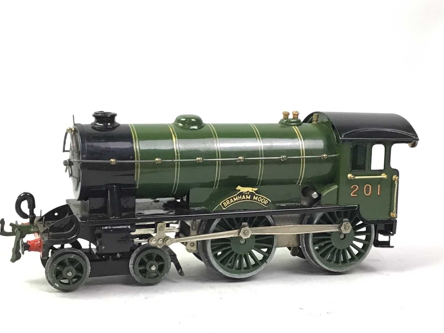 Lot 114 - HORNBY 0 GAUGE NO 2 SPECIAL CLOCKWORK STEAM LOCOMOTIVE AND TENDER 'THE BRAMHAM MOOR'
