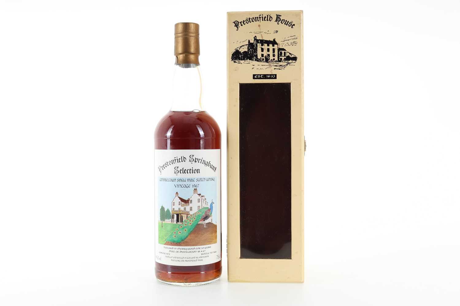 Lot 104 - SPRINGBANK 1972 20 YEAR OLD PRESTONFIELD HOUSE 75CL