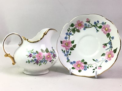 Lot 108 - FLORAL AND GILT PART TEA AND COFFEE SERVICE
