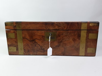 Lot 121 - WALNUT WRITING SLOPE