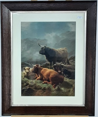 Lot 220 - PRINT OF HIGHLAND CATTLE