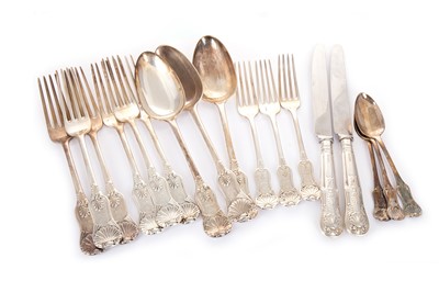 Lot 919 - SUITE OF EARLY VICTORIAN SILVER CUTLERY