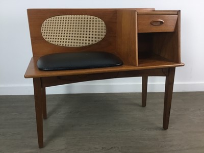 Lot 255 - TEAK TELEPHONE TABLE