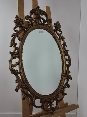 Lot 247 - OVAL WALL MIRROR