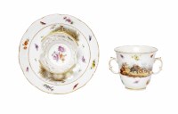 Lot 505 - 19TH CENTURY GERMAN PORCELAIN CUP AND SAUCER...