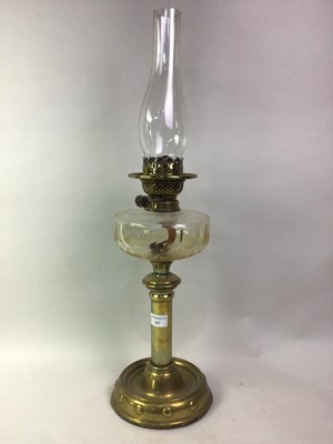 Lot 237 - VICTORIAN BRASS OIL LAMP