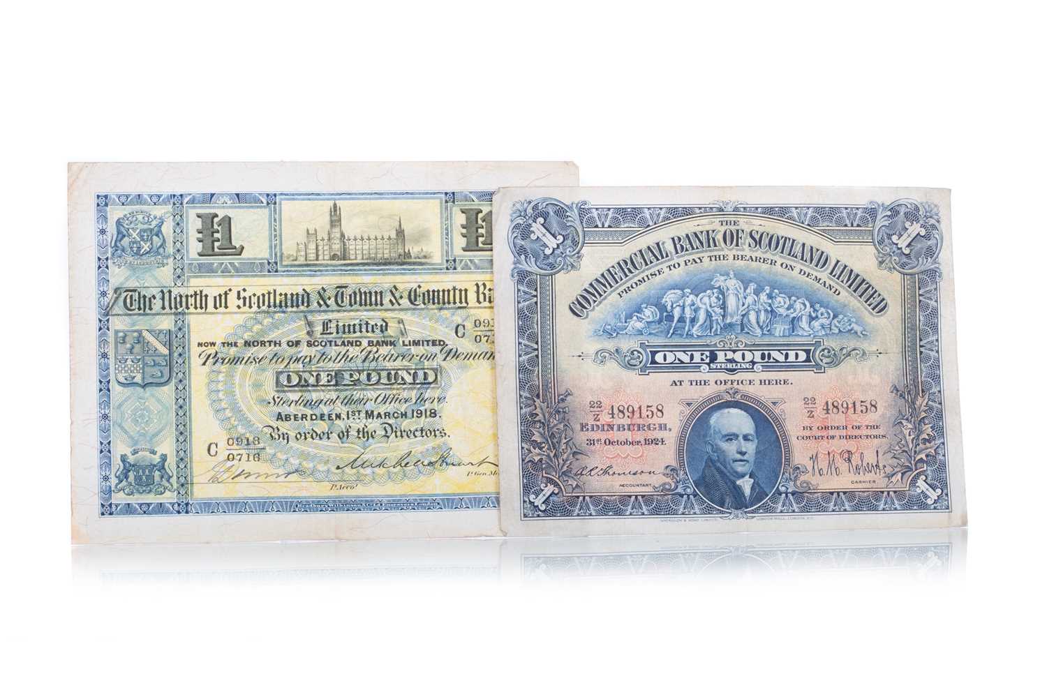 Lot 27 - FOUR EARLY SCOTTISH BANKNOTES,