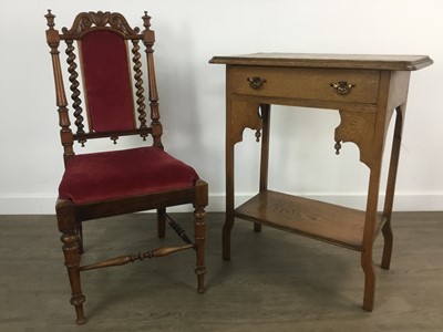 Lot 277 - VICTORIAN WALNUT SIDE CHAIR