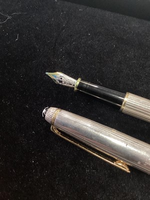 Lot 922 - MONT BLANC, SILVER MEISTERSTUCK FOUNTAIN PEN