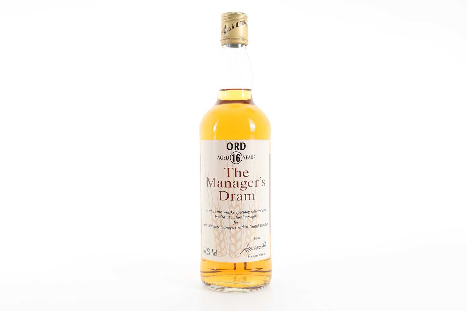 Lot 192 - GLEN ORD 16 YEAR OLD MANAGER'S DRAM 75CL