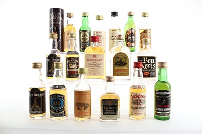 Lot 217 - 17 ASSORTED WHISKY MINIATURES