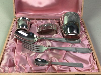 Lot 337 - SILVER PLATED FRENCH BREAKFAST SET