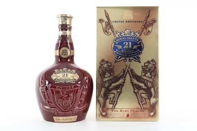 Lot 210 - CHIVAS ROYAL SALUTE 21 YEAR OLD RUBY DECANTER