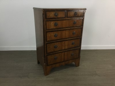 Lot 354 - WALNUT CHEST OF DRAWERS