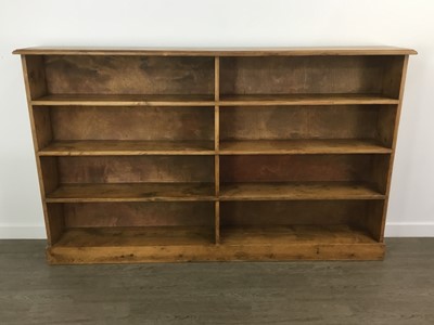 Lot 355 - PINE OPEN BOOKCASE