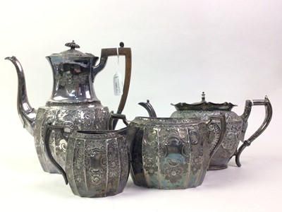 Lot 385 - SILVER PLATED TEA AND COFFEE SERVICE