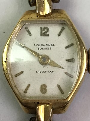Lot 461 - NINE CARAT GOLD WRIST WATCH
