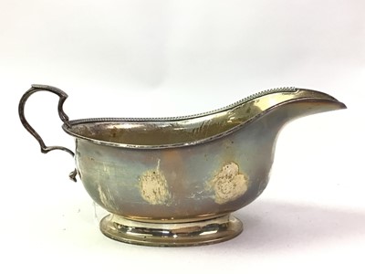 Lot 469 - SILVER SAUCE BOAT