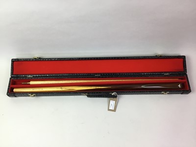 Lot 471 - TWO SNOOKER CUES