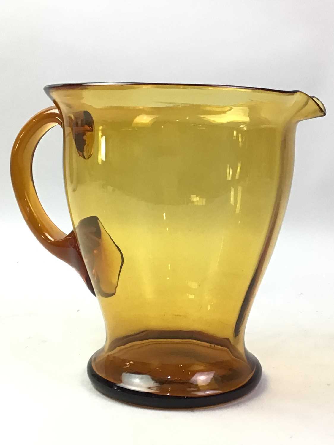 Lot 449 - AMBER GLASS LEMONADE SET