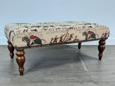 Lot 553 - MODERN UPHOLSTERED FENDER STOOL