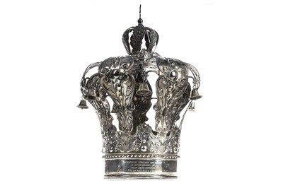 Lot 947 - JUDAICA SILVER, IMPRESSIVE TORAH CROWN