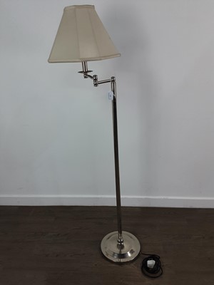 Lot 575 - MODERN CHROME FLOOR LAMP