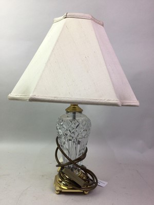 Lot 568 - WATERFORD CRYSTAL TABLE LAMP