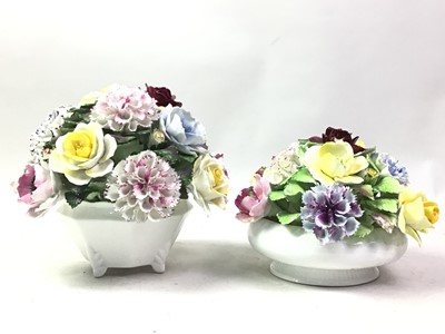 Lot 573 - TWO CERAMIC FLOWER POSIES