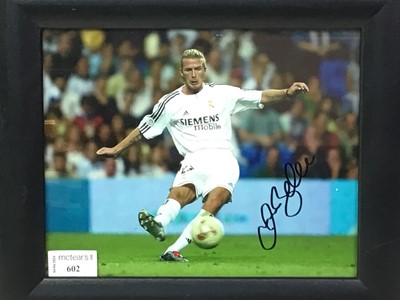Lot 602 - DAVID BECKHAM SIGNED PHOTOGRAPH