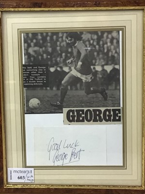 Lot 603 - GEORGE BEST OF MANCHESTER UNITED SIGNED DISPLAY