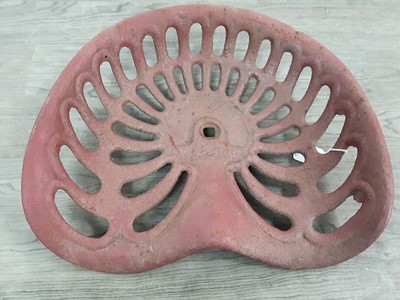 Lot 593 - NICHOLSON, NEWARK, ENGLAND CAST IRON TRACTOR SEAT