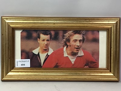 Lot 604 - DENNIS LAW OF MANCHESTER UNITED SIGNED PICTURE