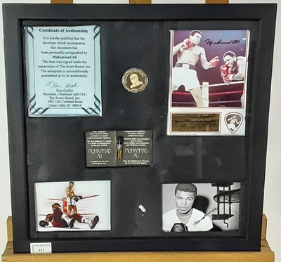 Lot 611 - MUHAMMAD ALI SIGNED DISPLAY