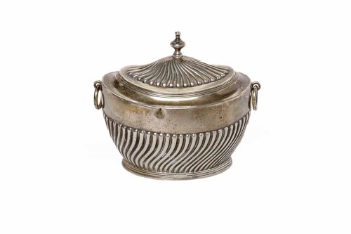 Lot 31 - LATE VICTORIAN SILVER TEA CADDY maker 'CR' or '...