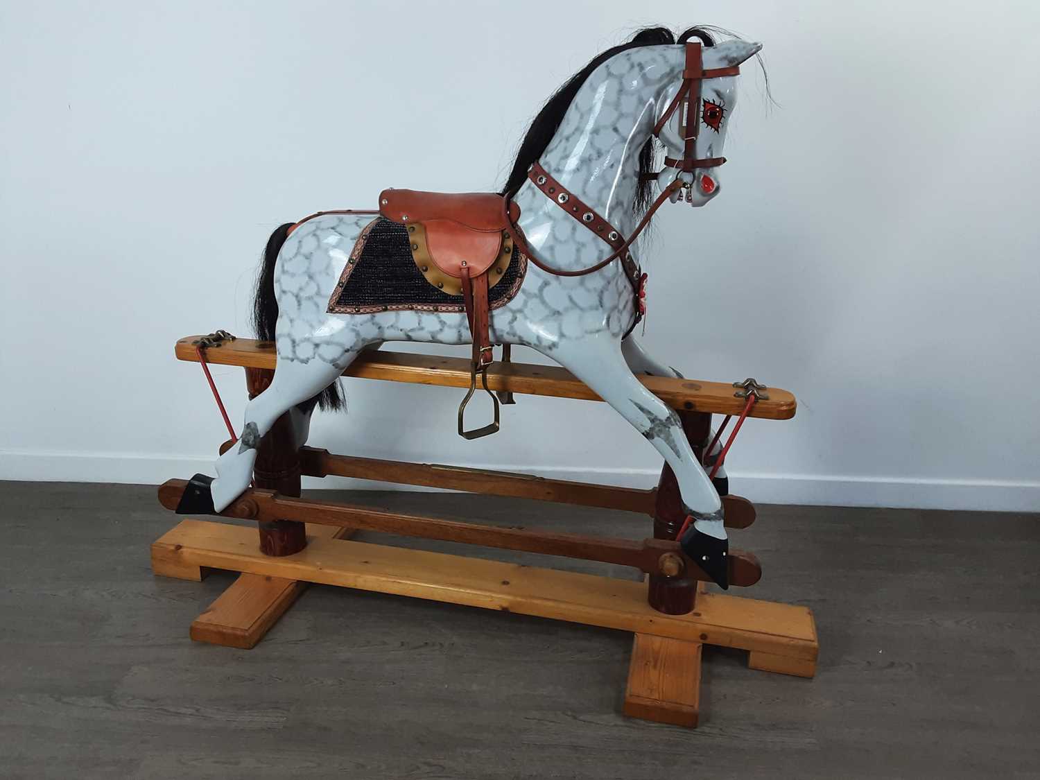 Lot 118 - VICTORIAN STYLE ROCKING HORSE
