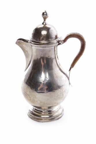 Lot 32 - LATE VICTORIAN MINIATURE SILVER COFFEE POT OR...