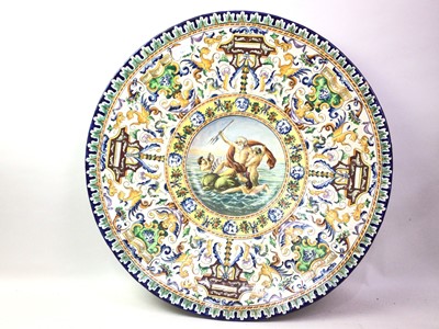 Lot 1307 - ITALIAN MAJOLICA ISTORIATO CHARGER