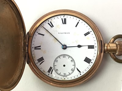 Lot 651 - WALTHAM GOLD PLATED POCKET WATCH
