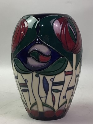 Lot 653 - TWO MODERN MOORCROFT VASES